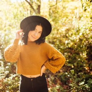 Gigi Pip Wide-brim (Monroe Rancher) in Black